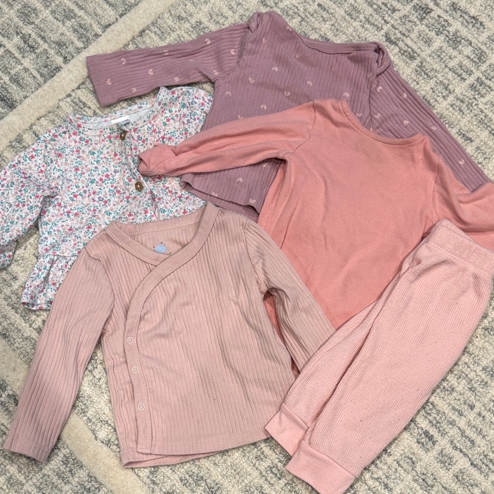3-6m Pink Long Sleeve Baby Bundle